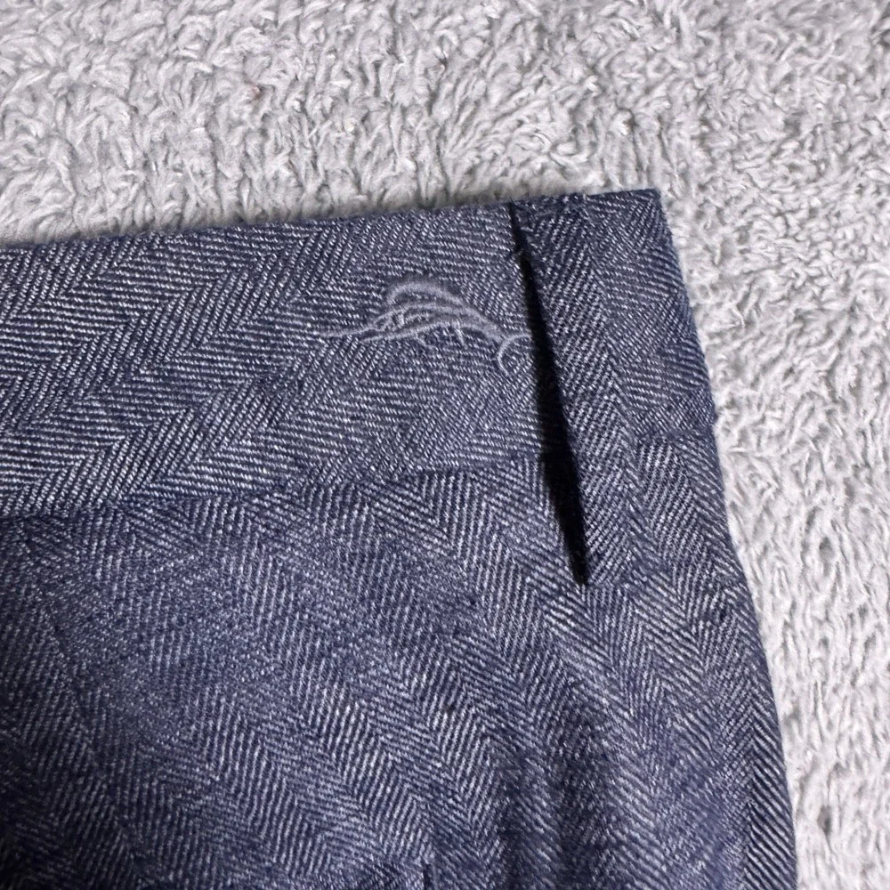 Tommy Bahama Pants Mens 42x26 Linen Herringbone Chino Trouser Suspenders Beach